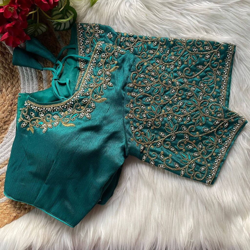 blouse side view embroidery