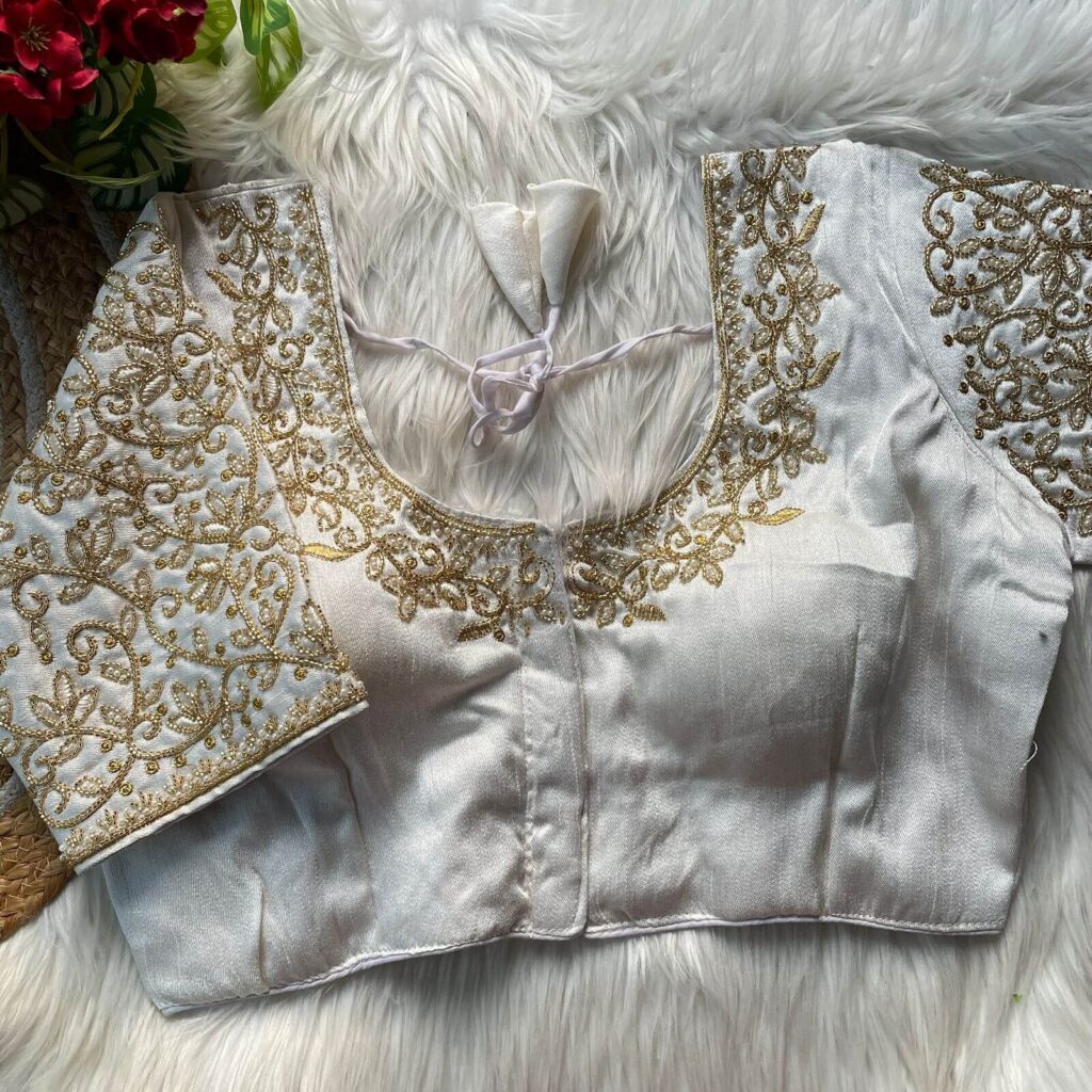 padded blouse white for designer night party night