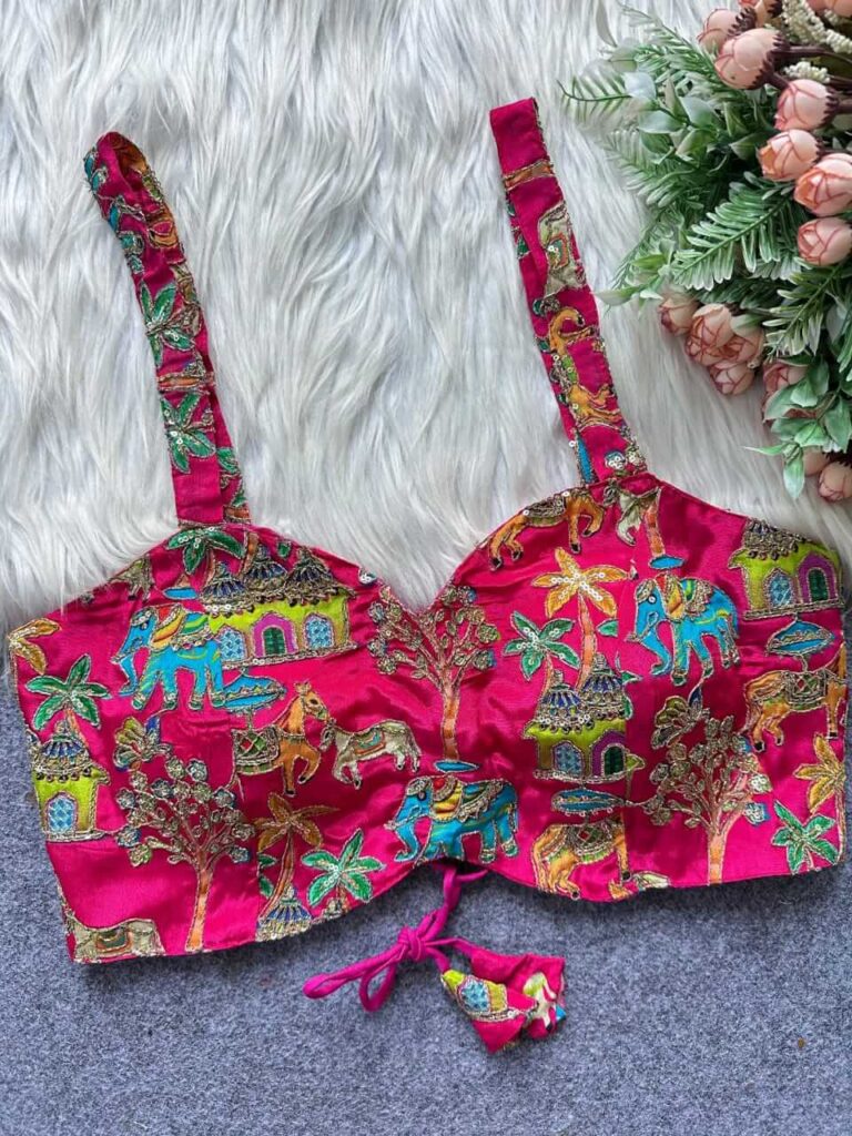 party wear padded blouse design